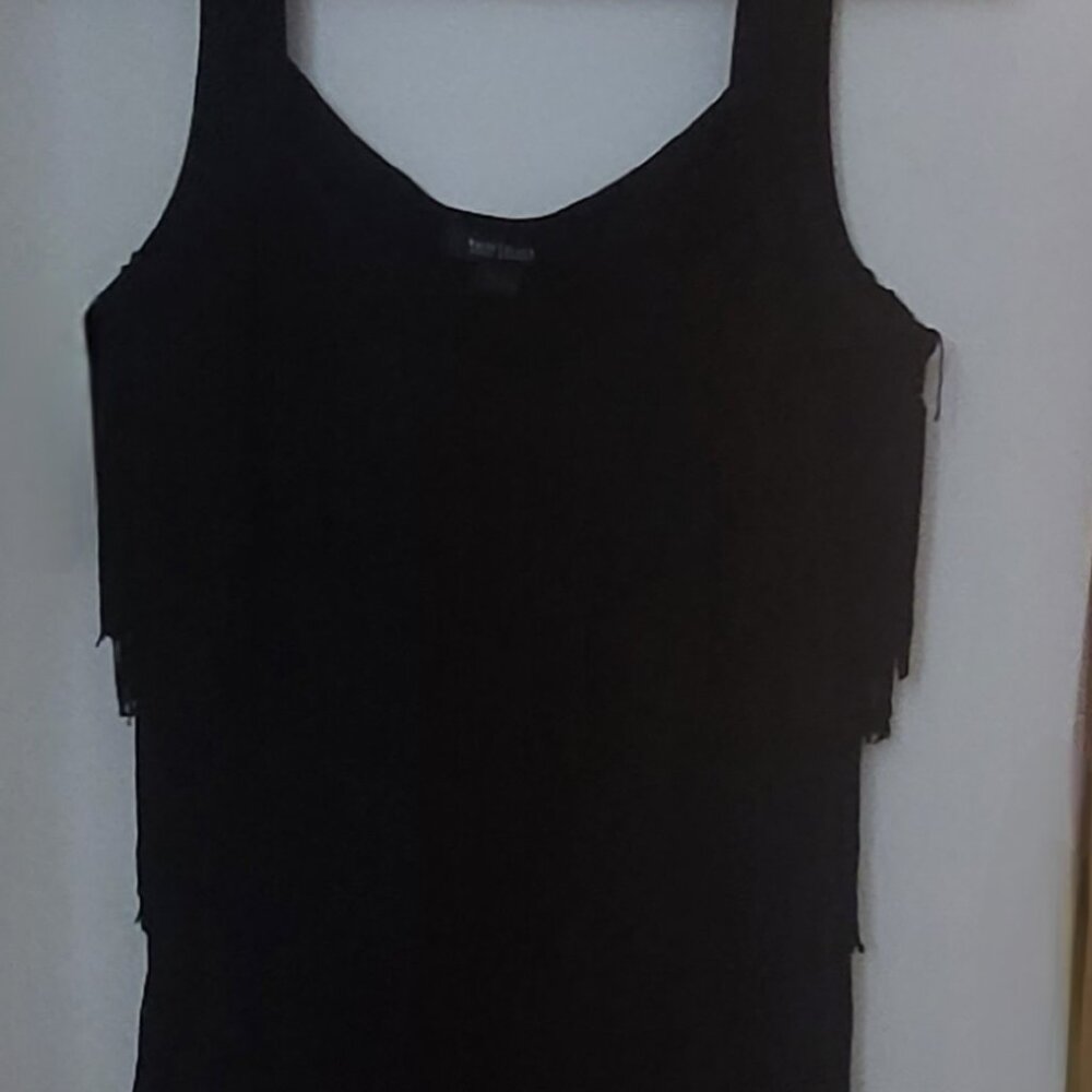 Black Sheath Fringe Mini Dress - White House Black Market - Picture 4 of 4